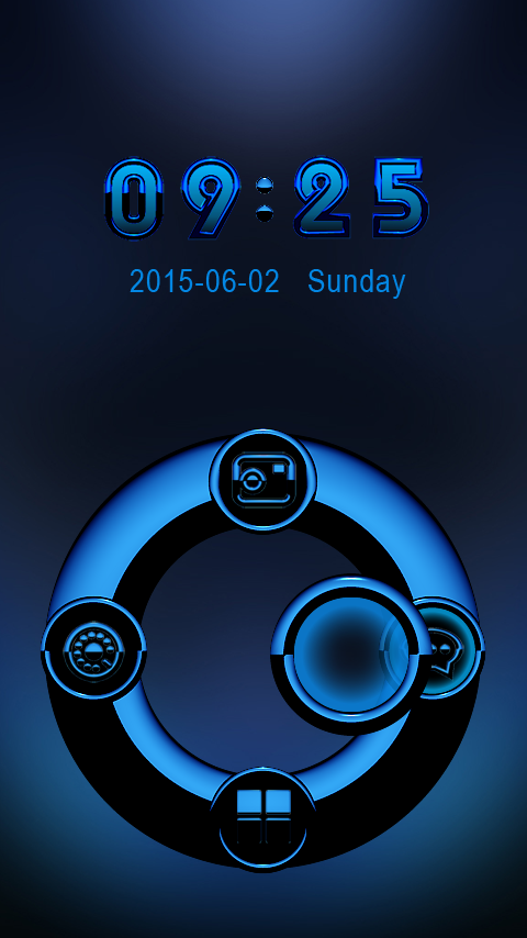 GO Locker Theme A-BLUE Screen 2