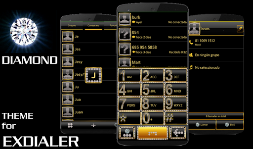 ExDialer Theme Gold Diamonds