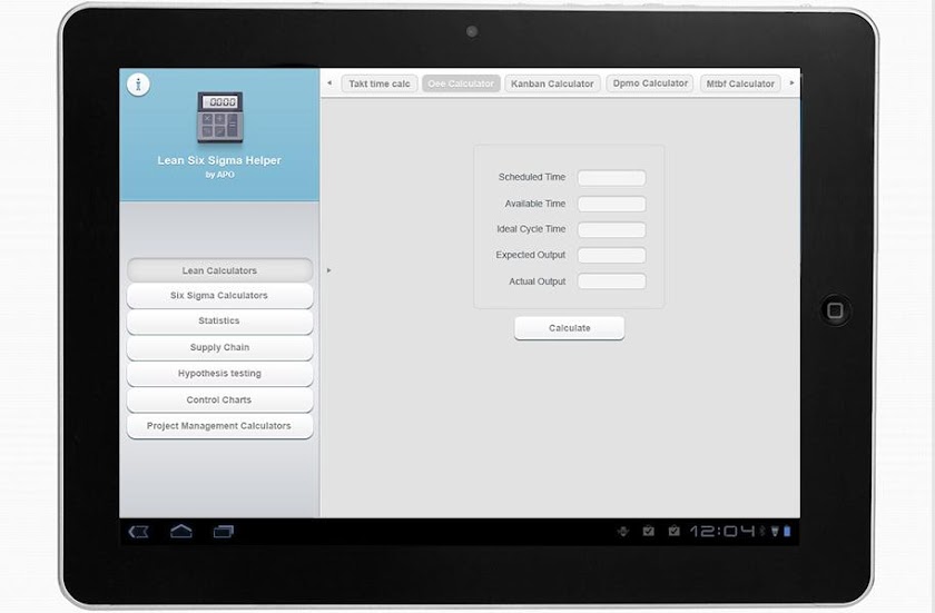 Lean Six Sigma Helper by APO Screen 3