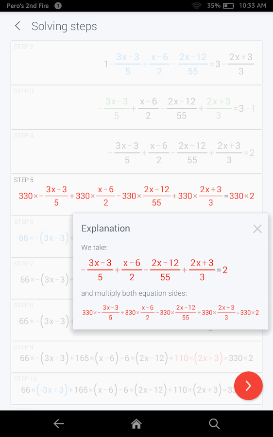 PhotoMath - screenshot