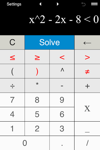 Quadratic Inequality Solver