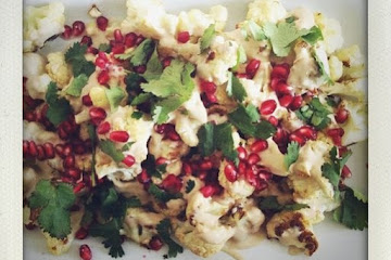 Roasted Cauliflower with Tahini + Preserved Lemon Dressing