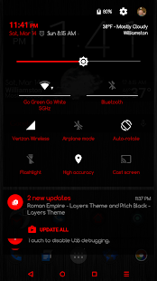 Lastest BlackNeonRed PRO Layers Theme APK for Android