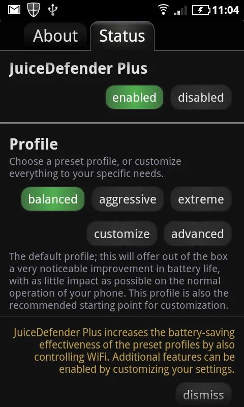 JuiceDefender - battery saver- screenshot