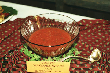 Israeli Watermelon Soup with Ginger and Mint