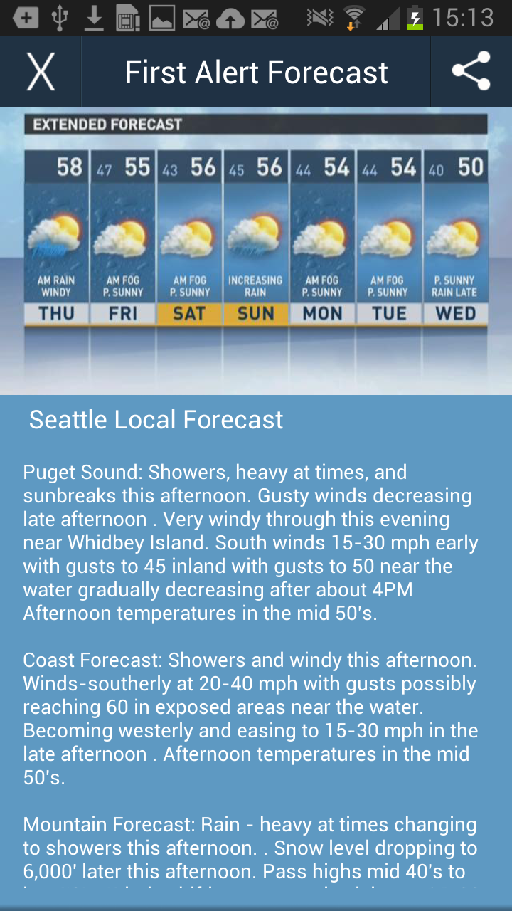 WeatherCaster Screen 2