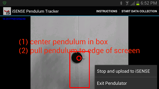 iSENSE Pendulum Tracker