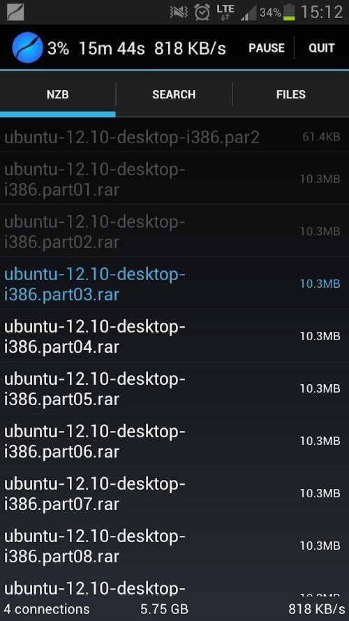 Android application Nzb Leech Donate screenshort