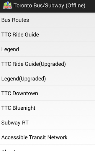 Toronto Bus Subway Offline