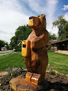 Guardian Bear Wood Carving