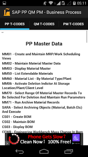 【免費商業App】SAP PP QM PM Business Process-APP點子