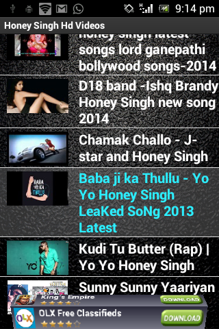 【免費媒體與影片App】YO YO HONEY SINGH HD SONGS-APP點子