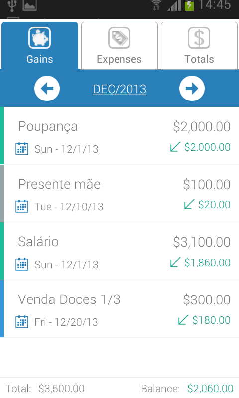 Android application MF Pro (discontinued) screenshort