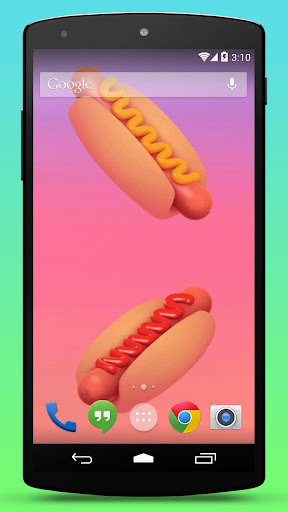 Tasty Hot Dog Live Wallpaper