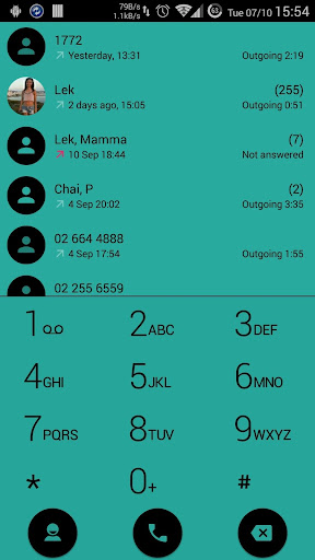 【免費個人化App】Dialer theme Flat Aqua-APP點子