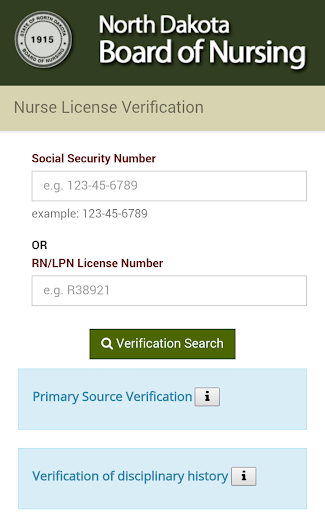 NDBON License Verification