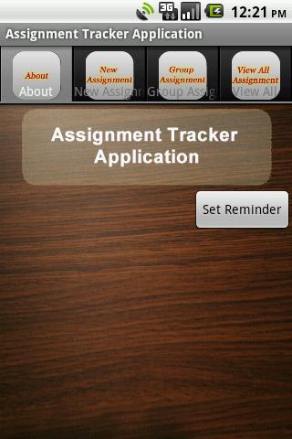 Assignment Tracker Application