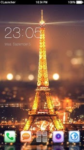 Paris Night Eiffel Tower Theme Screenshots 7