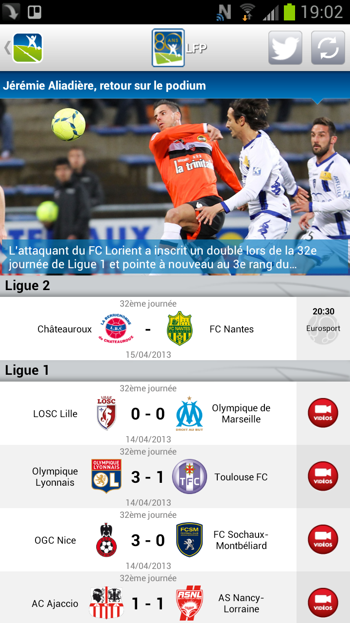 Android application LFP (Officiel) screenshort