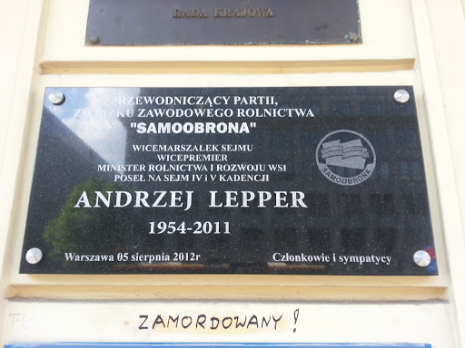 Tablica Andrzej Lepper