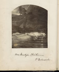 Fotoreproductie van een prent naar een schilderij van Paul Delaroche