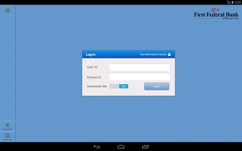 First Federal Bank for Tablet Screenshots 1