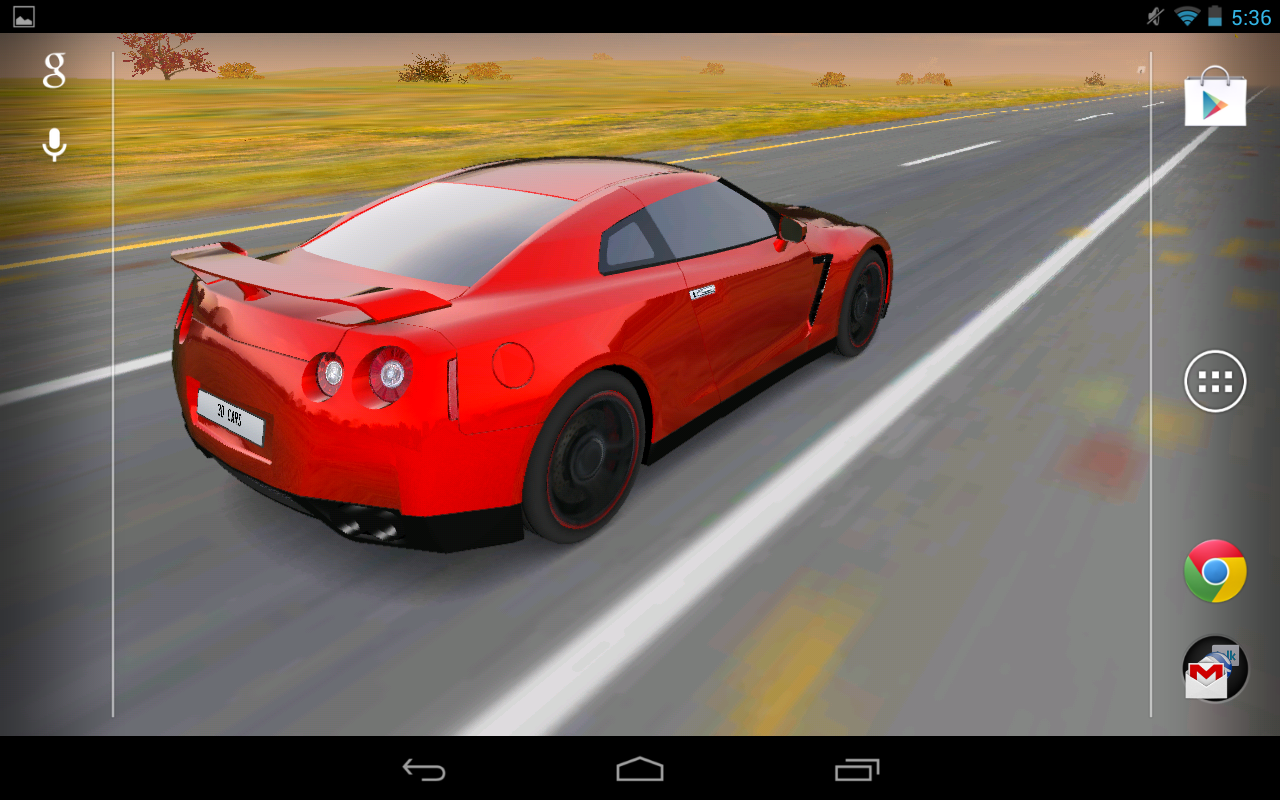 3D Car Live Wallpaper - screenshot