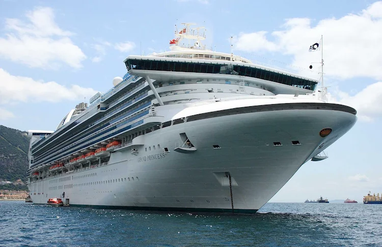 Princess Cruises' Grand Princess in the port of Gibraltar.