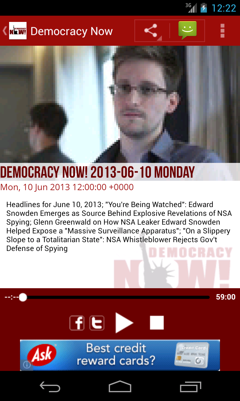 Democracy Now! Screen 2