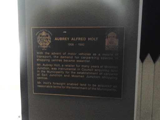 Mosman Aubrey Alfred Holt Plaque