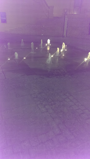 Fountain In The Walk Way