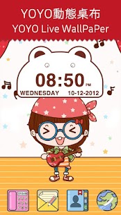 Android application Cute Bear Clock Widget screenshot