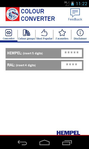 Hempel Colour Converter