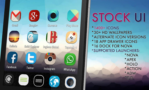 Stock interface Apex New Icon Theme v3.8 Apk full paid