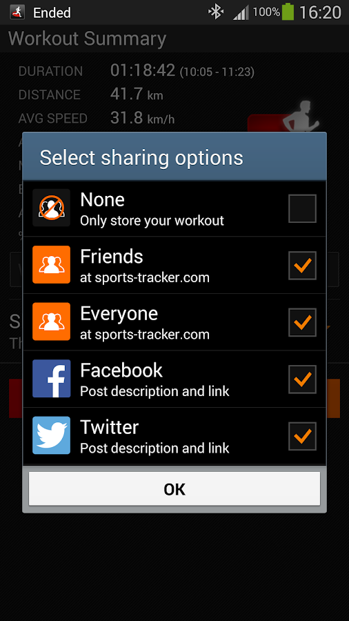 Sports Tracker - screenshot
