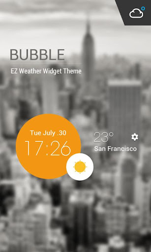 Colorful Clock Weather Widget