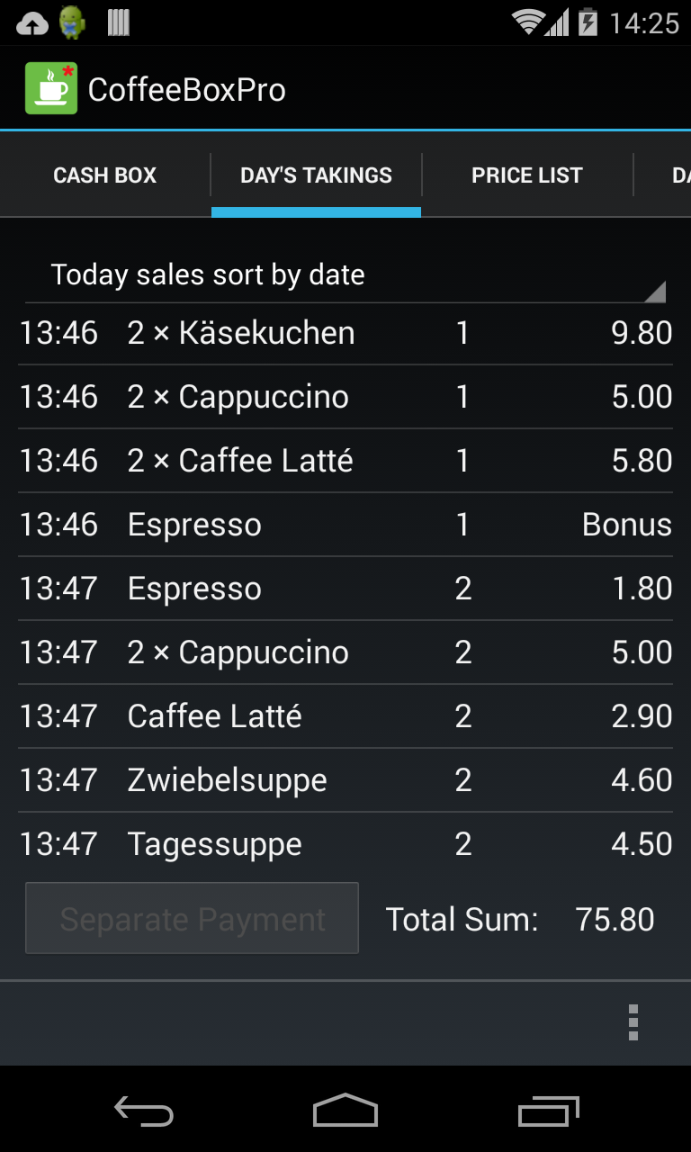CoffeeBoxPro Screen 2