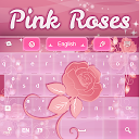 Pink Keyboard Rose Theme mobile app icon
