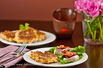 Corn and avocado fritters with avocado, yoghurt, coriander &amp; lime sauce