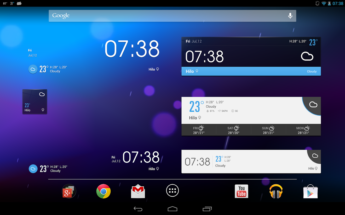 Weather Widget - EZ Weather HD - screenshot