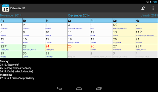 Kalendár SK Screenshots 1