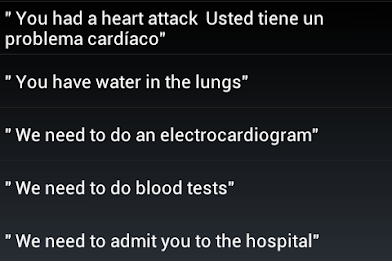 Spanish-English medical phrases poster 16