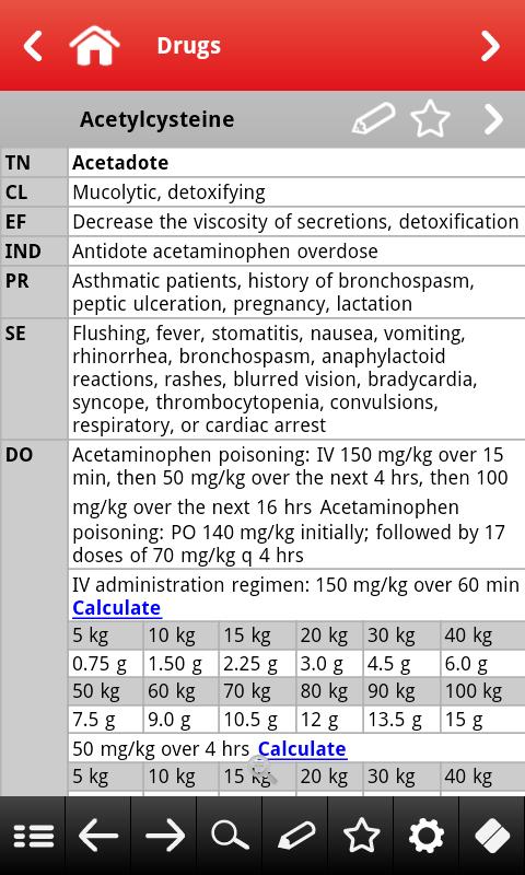 Emergency Drugs pocket Screen 3