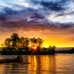 Sunset at Caesars Creek by Teresa Jack - Landscapes Sunsets & Sunrises