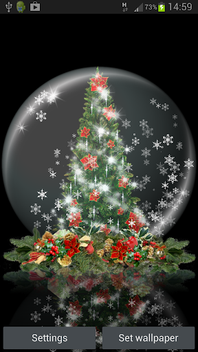 【免費個人化App】Snow Globe Christmas Tree LWP-APP點子