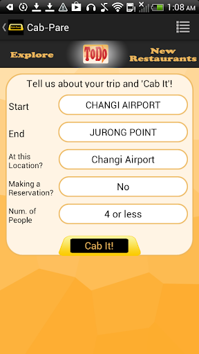 Cab-Pare: Compare SG Cab Fares