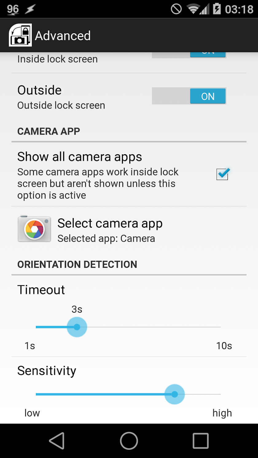 Quicker Camera Launcher Pro Screen 3
