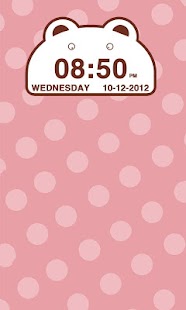 Cute Bear Clock Widget Screen 3