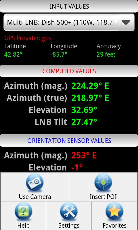 Satellite Finder Screen 3