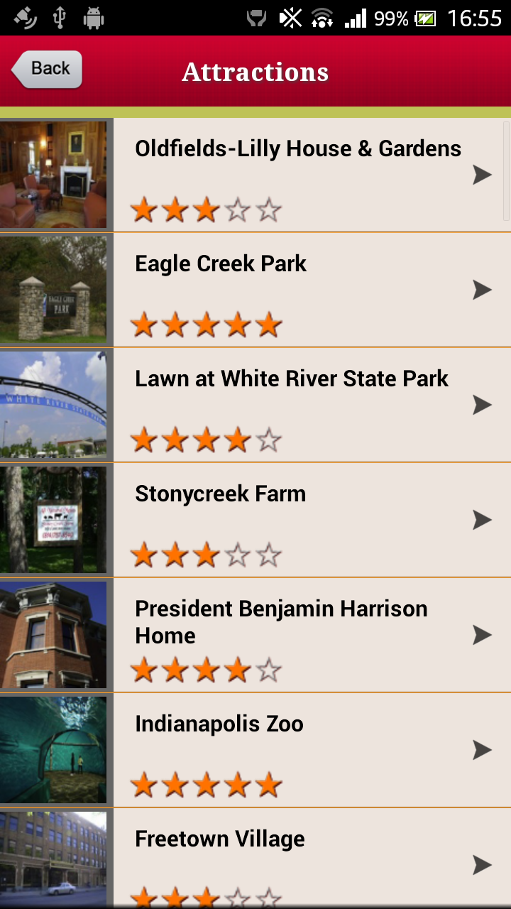 Indianapolis Offline Guide Screen 3